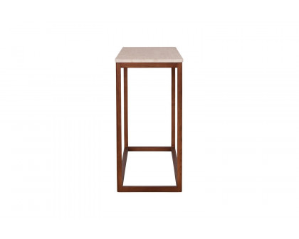 Moe's Ellis Modern Console Table - Brown, Travertine/Wood