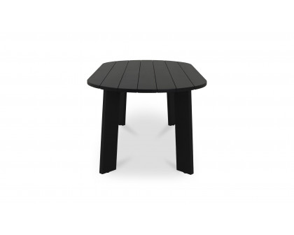 Moe's Delta Contemporary Oval Outdoor Dining Table - Black