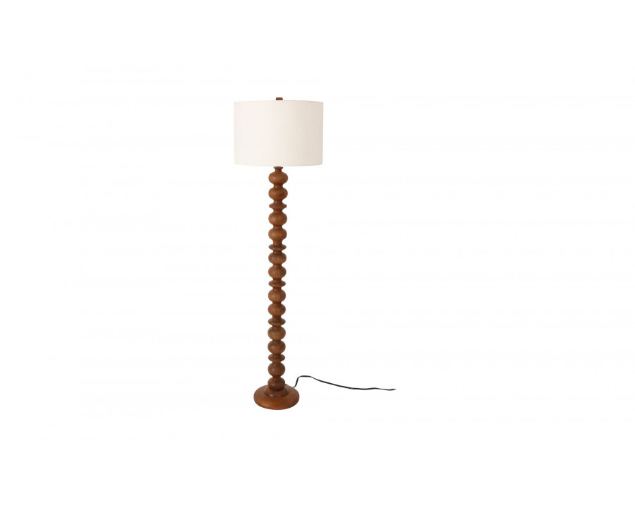 Moe's Gwen Rustic Floor Lamp - Honey Brown