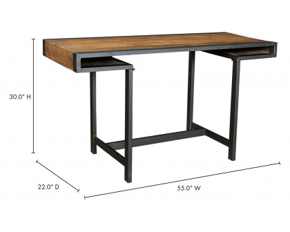 Moe's Parliament Desk - Brown