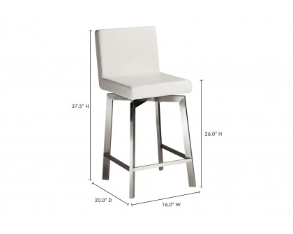 Moe's Giro Swivel Counter Stool - White