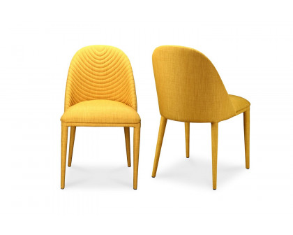 Moe's Libby Contemporary Dining Chair Set of 2 - Yellow