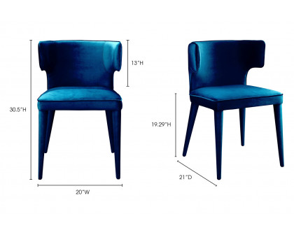 Moe's Jennaya Dining Chair - Teal