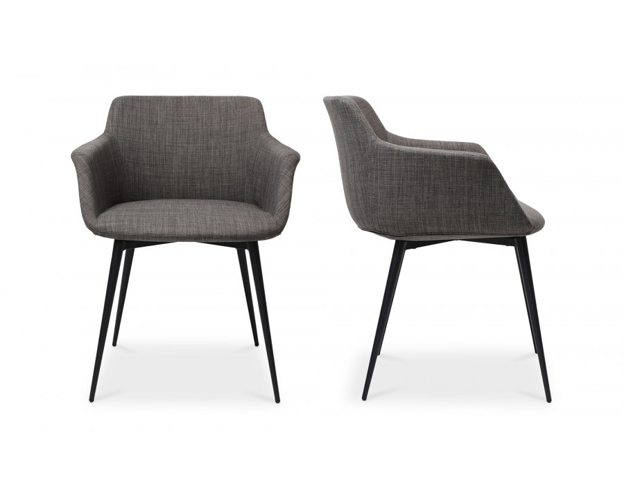 Moe's Ronda Contemporary Armchair Set of 2 - Dark Gray