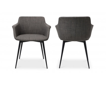 Moe's Ronda Contemporary Armchair Set of 2 - Dark Gray