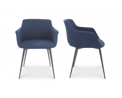 Moe's Ronda Contemporary Armchair Set of 2 - Blue