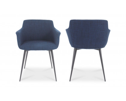 Moe's Ronda Contemporary Armchair Set of 2 - Blue