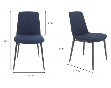 Moe's - Kito Dining Chair Set of 2 in Blue