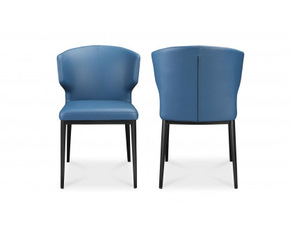 Moe's Delaney Contemporary Dining Chair Set of 2 - Sky Blue