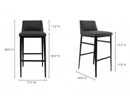 Moe's - Baron Bar Stool in Gray