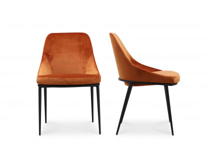 Moe's Sedona Contemporary Dining Chair Set of 2 - Orange