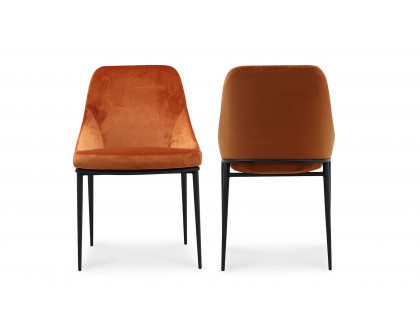 Moe's Sedona Contemporary Dining Chair Set of 2 - Orange