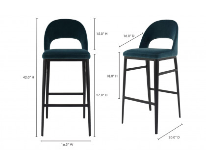 Moe's - Roger Bar Stool in Blue