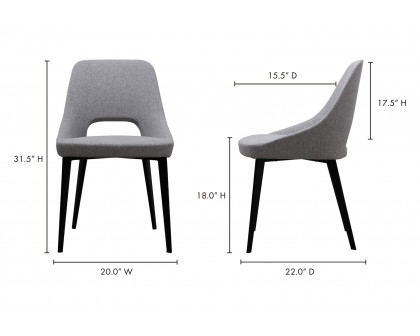 Moe's Tizz Dining Chair - Light Gray