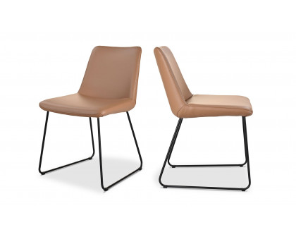 Moe's Villa Contemporary Dining Chair Set of 2 - Light Brown