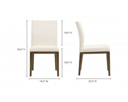 Moe's Frankie Modern Dining Chair Set of 2 - White