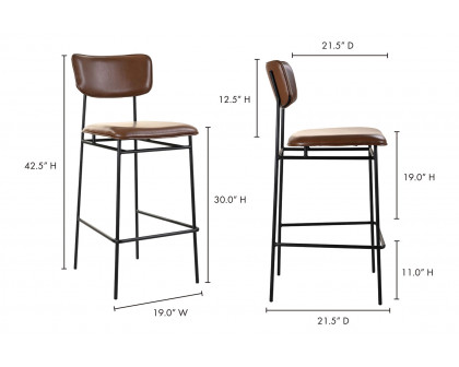 Moe's Sailor Bar Stool - Dark Brown