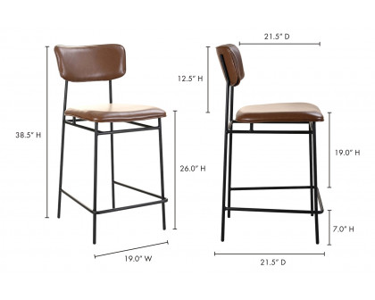 Moe's Sailor Counter Stool - Dark Brown