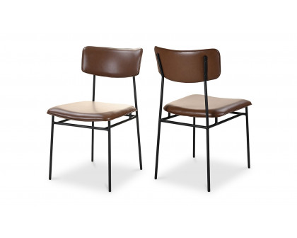 Moe's Sailor Modern Dining Chair Set of 2 - Dark Brown