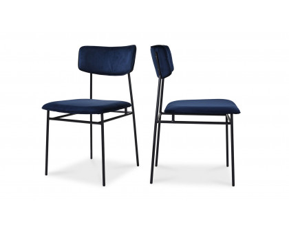 Moe's Sailor Modern Dining Chair Set of 2 - Blue