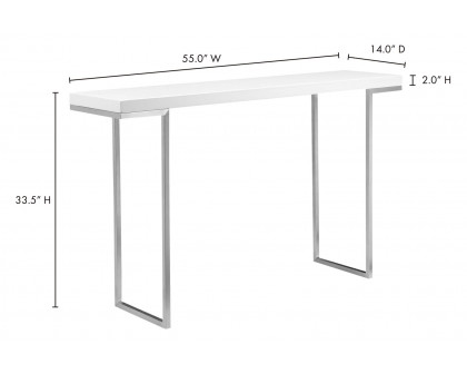 Moe's - Repetir Console Table in White