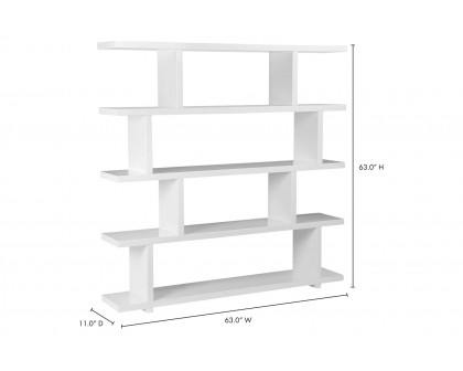 Moe's Miri Mid-Century Modern Large Shelf - White