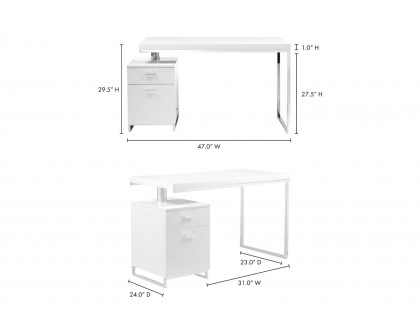 Moe's - Martos Desk in White