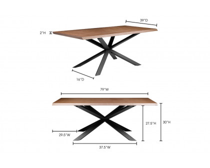 Moe's - Oslo Dining Table in Brown