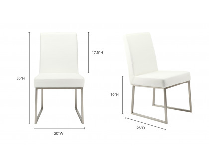 Moe's - Tyson Modern Dining Chair Set of 2 in White