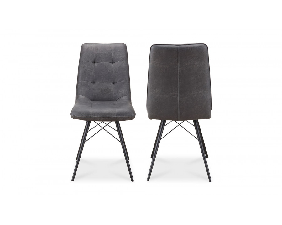 Moe's - Morrison Industrial Side Chair Set of 2 in Gray