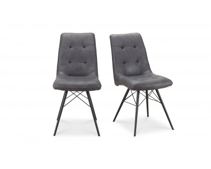 Moe's - Morrison Industrial Side Chair Set of 2 in Gray