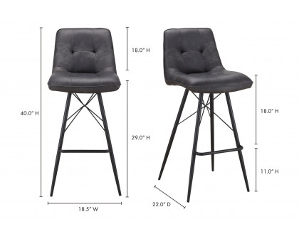 Moe's - Morrison Bar Stool in Gray