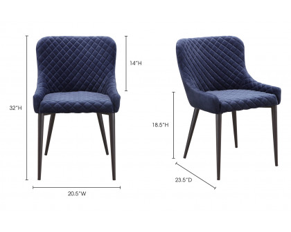 Moe's Etta Contemporary Dining Chair - Navy Blue