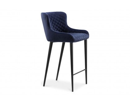 Moe's Etta Contemporary Counter Stool - Navy Blue