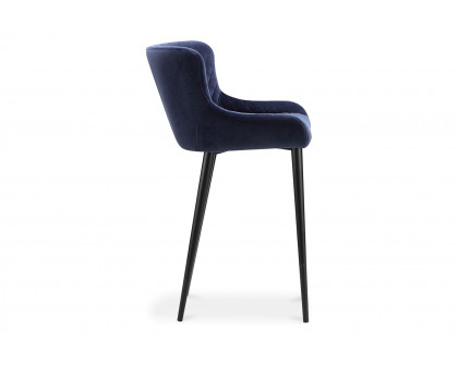 Moe's Etta Contemporary Counter Stool - Navy Blue