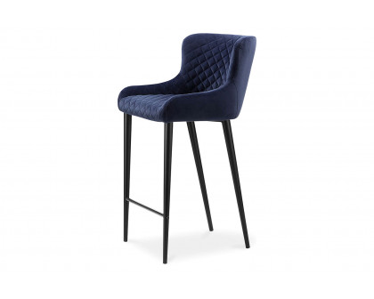 Moe's Etta Contemporary Counter Stool - Navy Blue