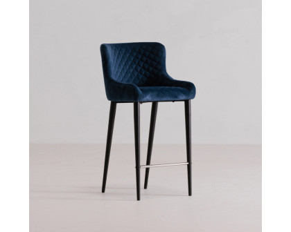 Moe's Etta Contemporary Counter Stool - Navy Blue