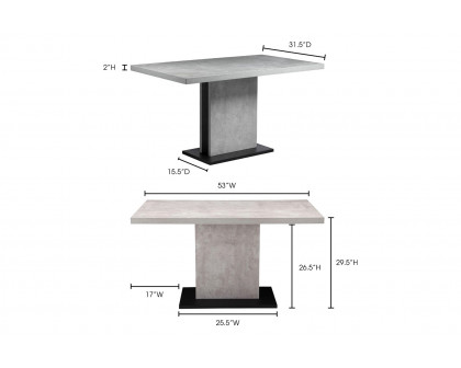 Moe's - Hanlon Dining Table in Gray