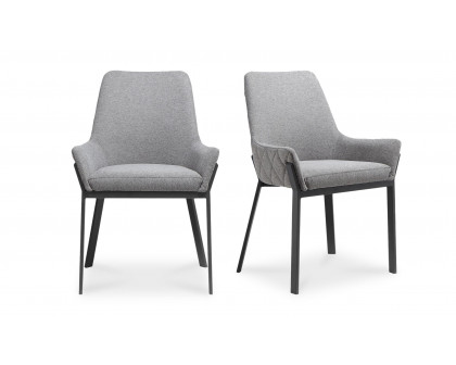 Moe's - Lloyd Contemporary Dining Chair Set of 2 in Dark Gray