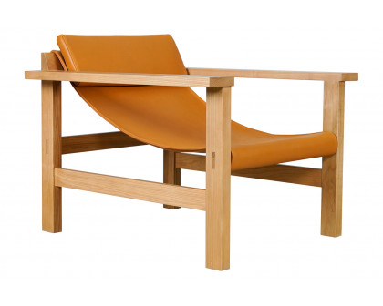 Moe's Annex Lounge Chair - Hazel Brown Leather