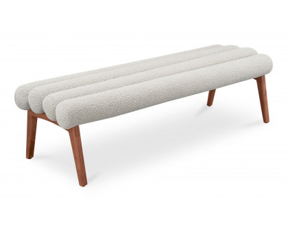 Moe's Arlo Contemporary Bench - Off White