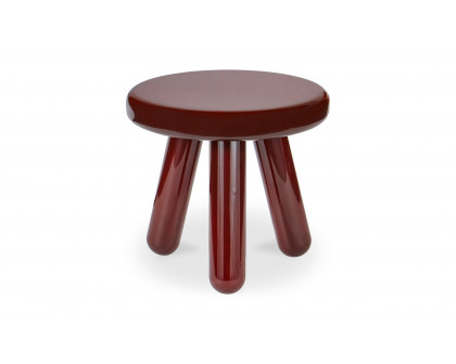 Moe's Joy Contemporary Accent Table - Deep Red Lacquer