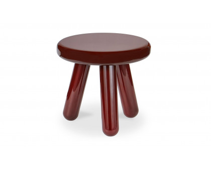 Moe's Joy Contemporary Accent Table - Deep Red Lacquer