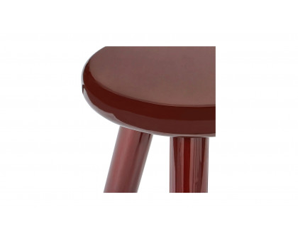 Moe's Joy Contemporary Accent Table - Deep Red Lacquer