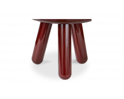 Moe's Joy Contemporary Accent Table - Deep Red Lacquer