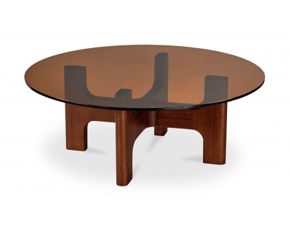 Moe's - Luke Contemporary Round Coffee Table in Amber