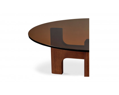 Moe's - Luke Contemporary Round Coffee Table in Amber