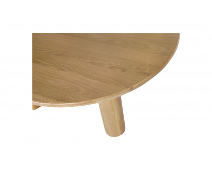 Moe's Milo Contemporary Round Dining Table - Oak, Small