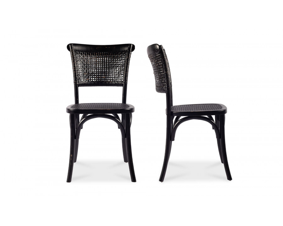 Moe's Churchill Rustic Dining Chair Set of 2 - Black