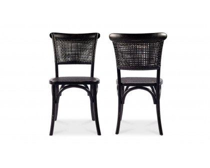 Moe's Churchill Rustic Dining Chair Set of 2 - Black